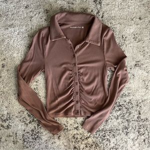 Abercrombie Cinched Polo Long Sleeve